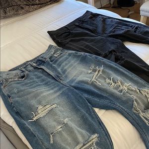 AE ripped mom jeans